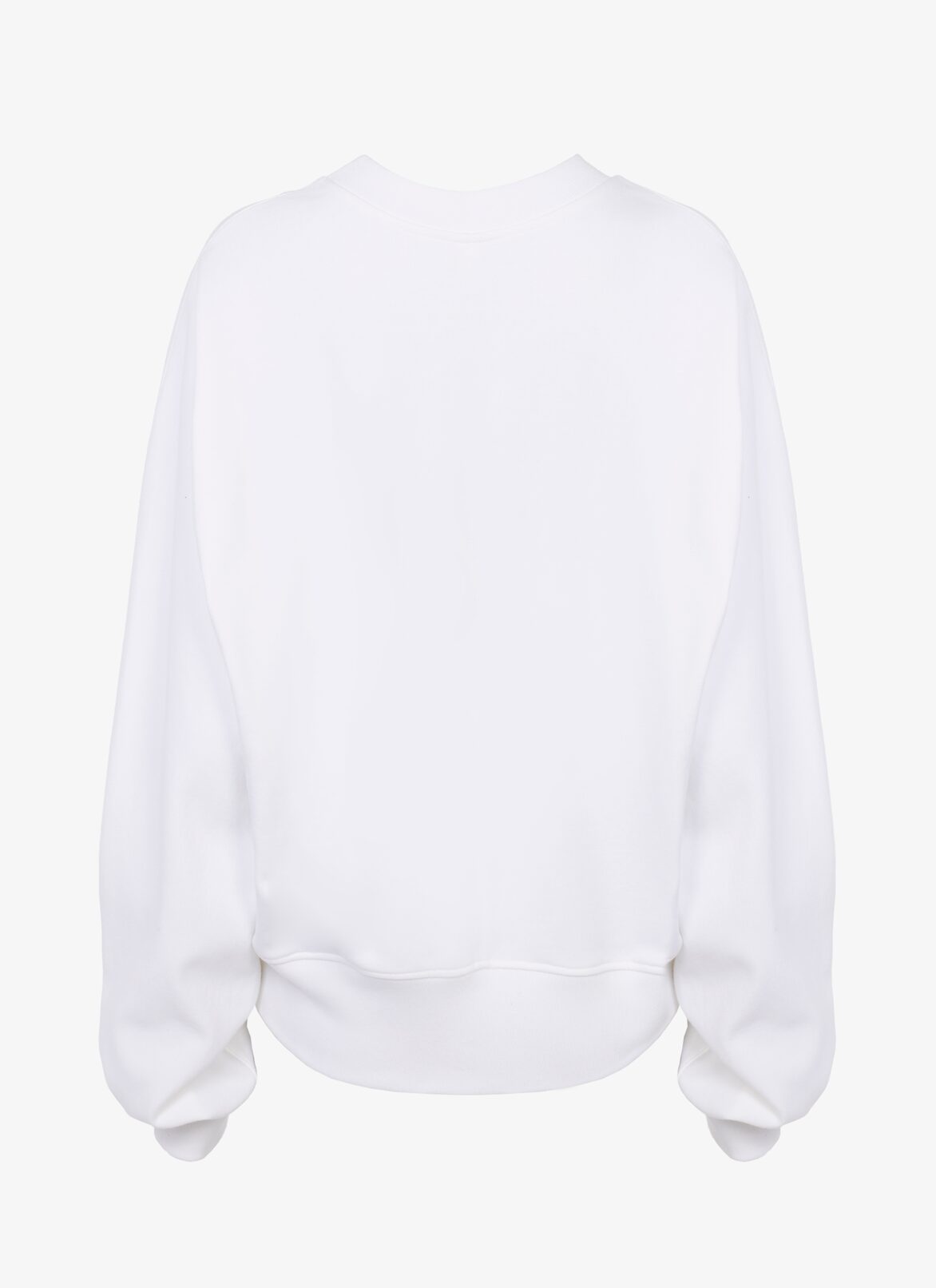ALAÏA LOGO BOXY SWEATER   ALAÏA WHITE/WHITE ALAÏA LOGO BOXY SWEATER